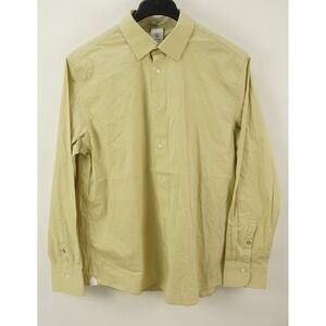 Rare Rabbit Satin Stretch Performance Button Up Shirt Mens XL Tan‎ Lightweight